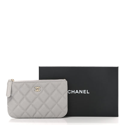 Chanel Caviar Quilted Small Cosmetic Case Grey 8 of 8