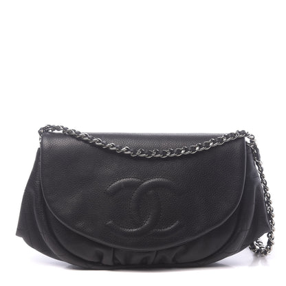 Chanel Caviar Half Moon Wallet On Chain WOC Black 1 of 11