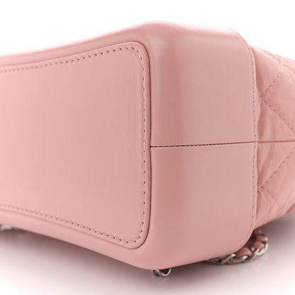 Chanel Aged Calfskin Quilted Gabrielle Backpack Light Pink 10 of 10