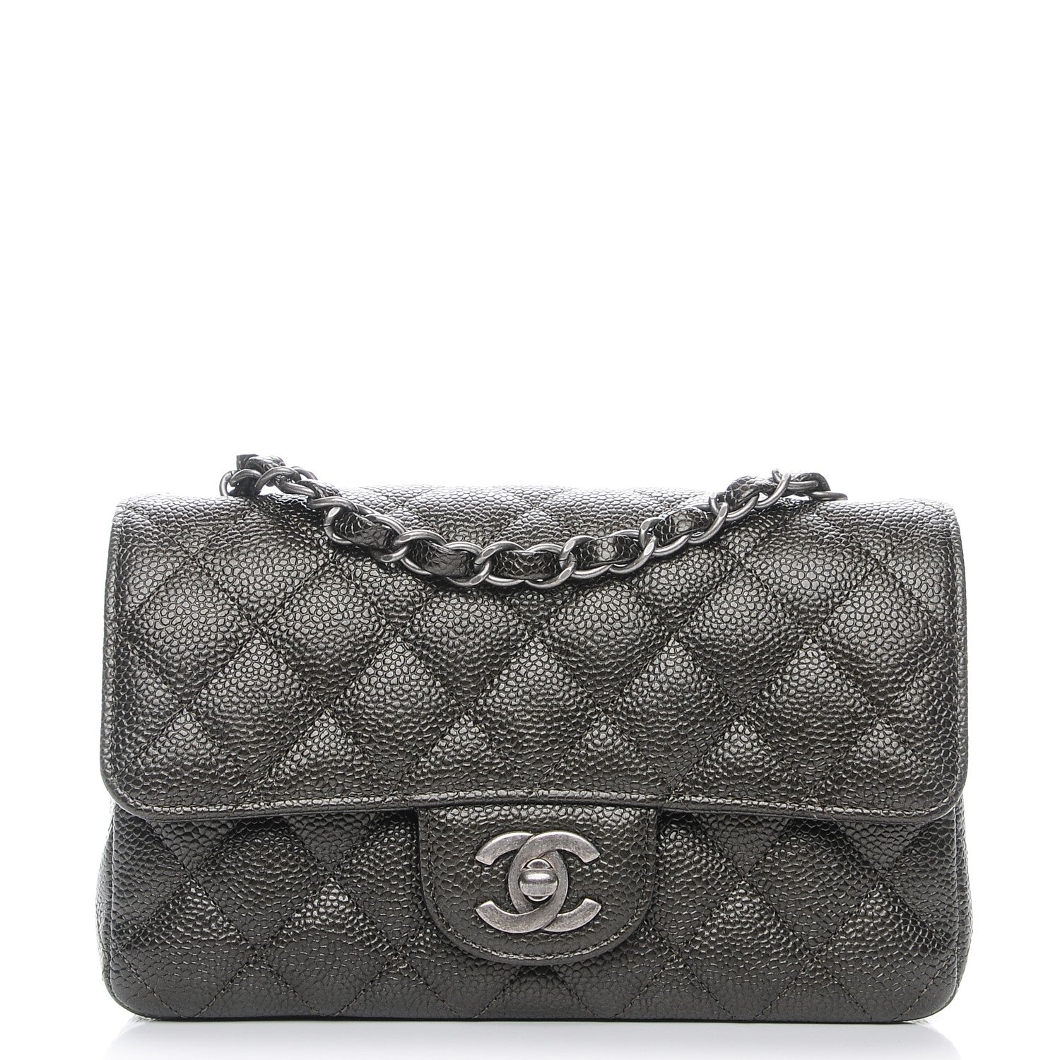 Chanel Caviar Quilted Mini Rectangular Flap Charcoal 1 of 6
