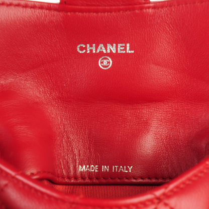 Chanel Lambskin Quilted Coin Purse Red 6 of 7