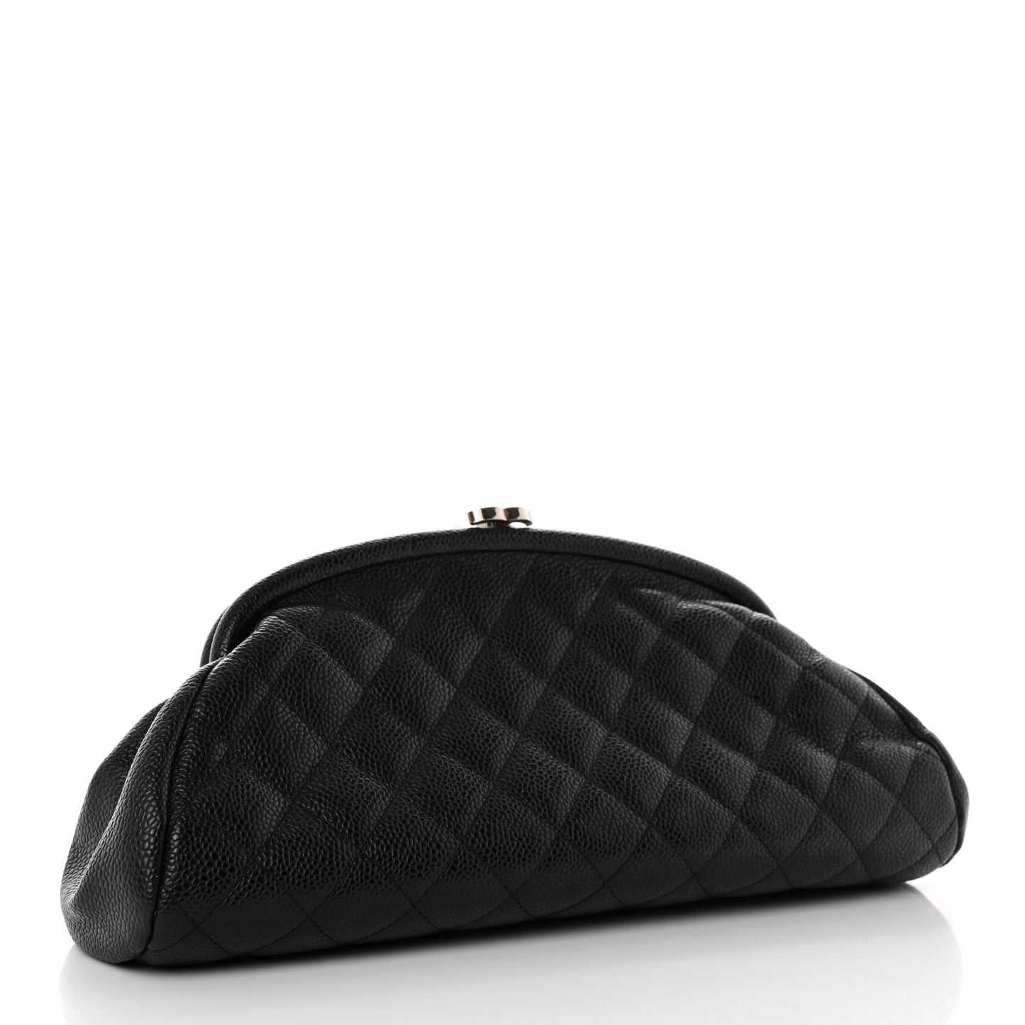Caviar Quilted Timeless Clutch Black