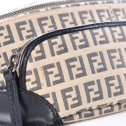 Fendi Zucchino Vitello Pocket Waist Bag Beige Azzurro Blue 11 of 11