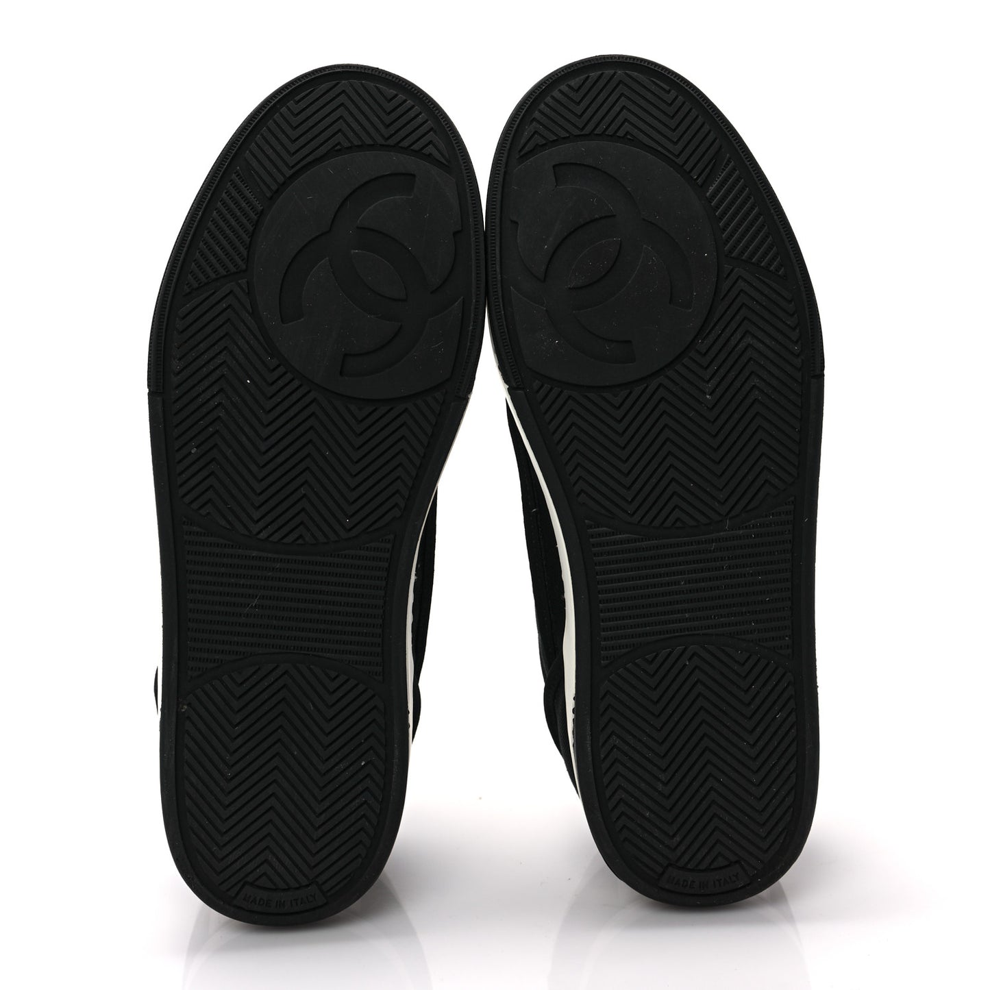 Fabric Womens Logo Sneakers 38.5 Black White