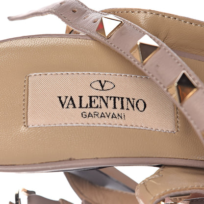 Valentino Garavani Nappa Rockstud Ankle Strap Pumps 38 Stone Poudre 7 of 9