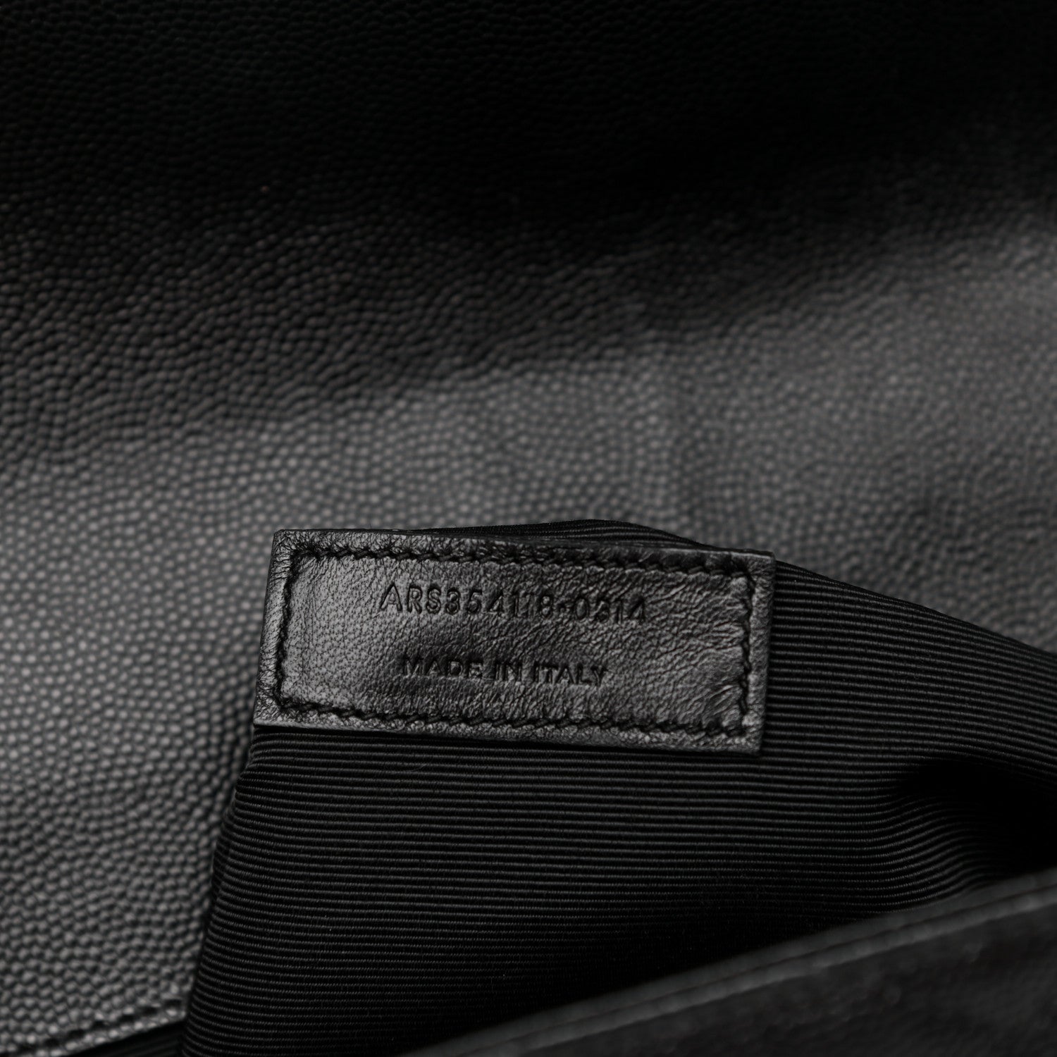Saint Laurent Grain De Poudre Matelasse Chevron Large Monogram Satchel Black 8 of 13