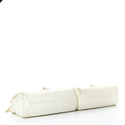 Chanel Lambskin Quilted Large Side-Packs White 6 of 28