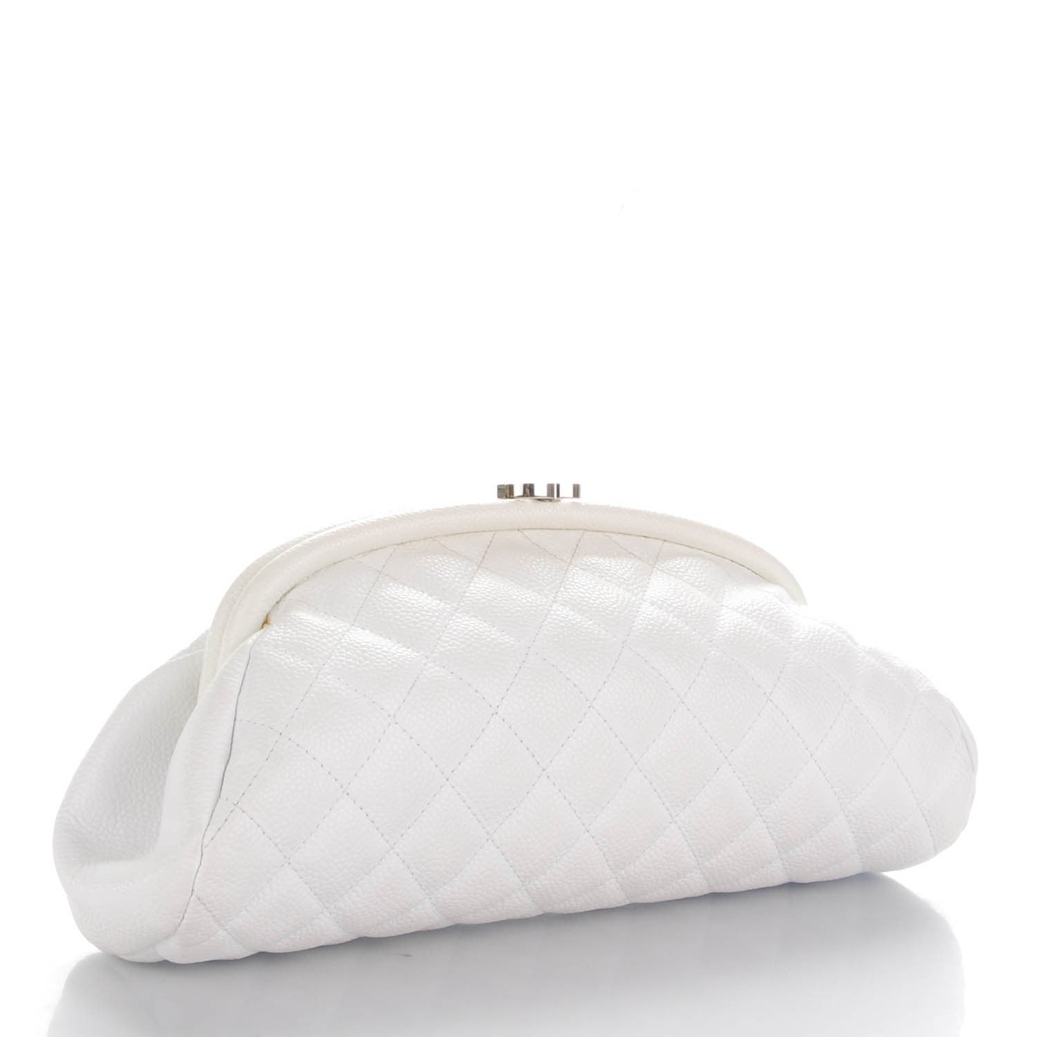 Chanel Caviar Quilted Timeless Clutch White 3 of 6