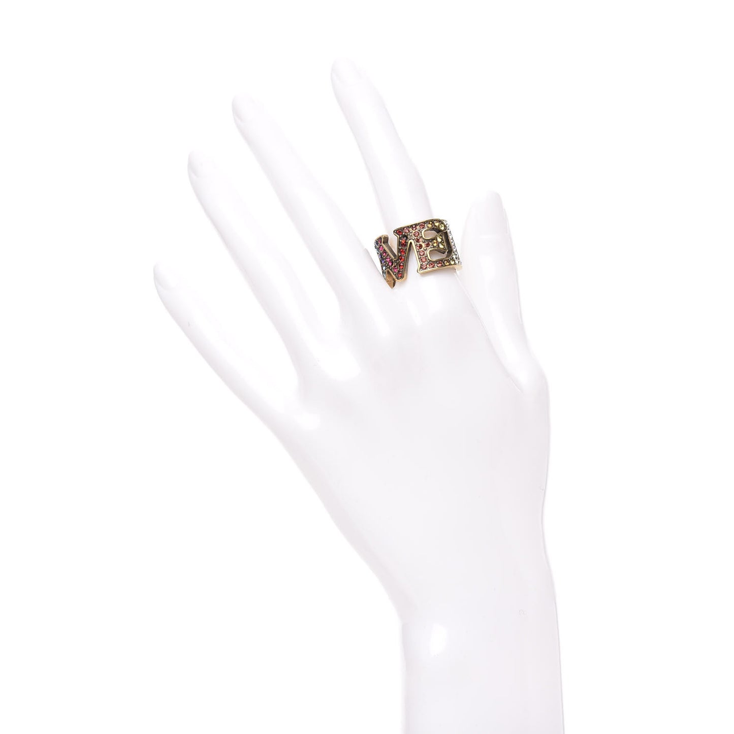 Metal Crystal Loved Ring Multicolor