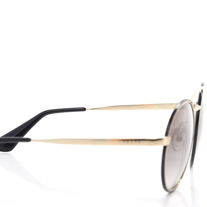 Prada Round Sunglasses SPR 51S Black Gold 7 of 8