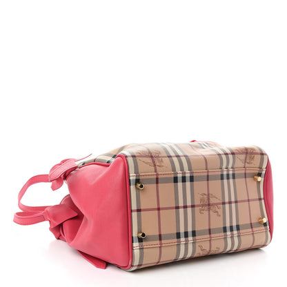 Burberry Haymarket Check Bow Canterbury Tote Pink 4 of 11
