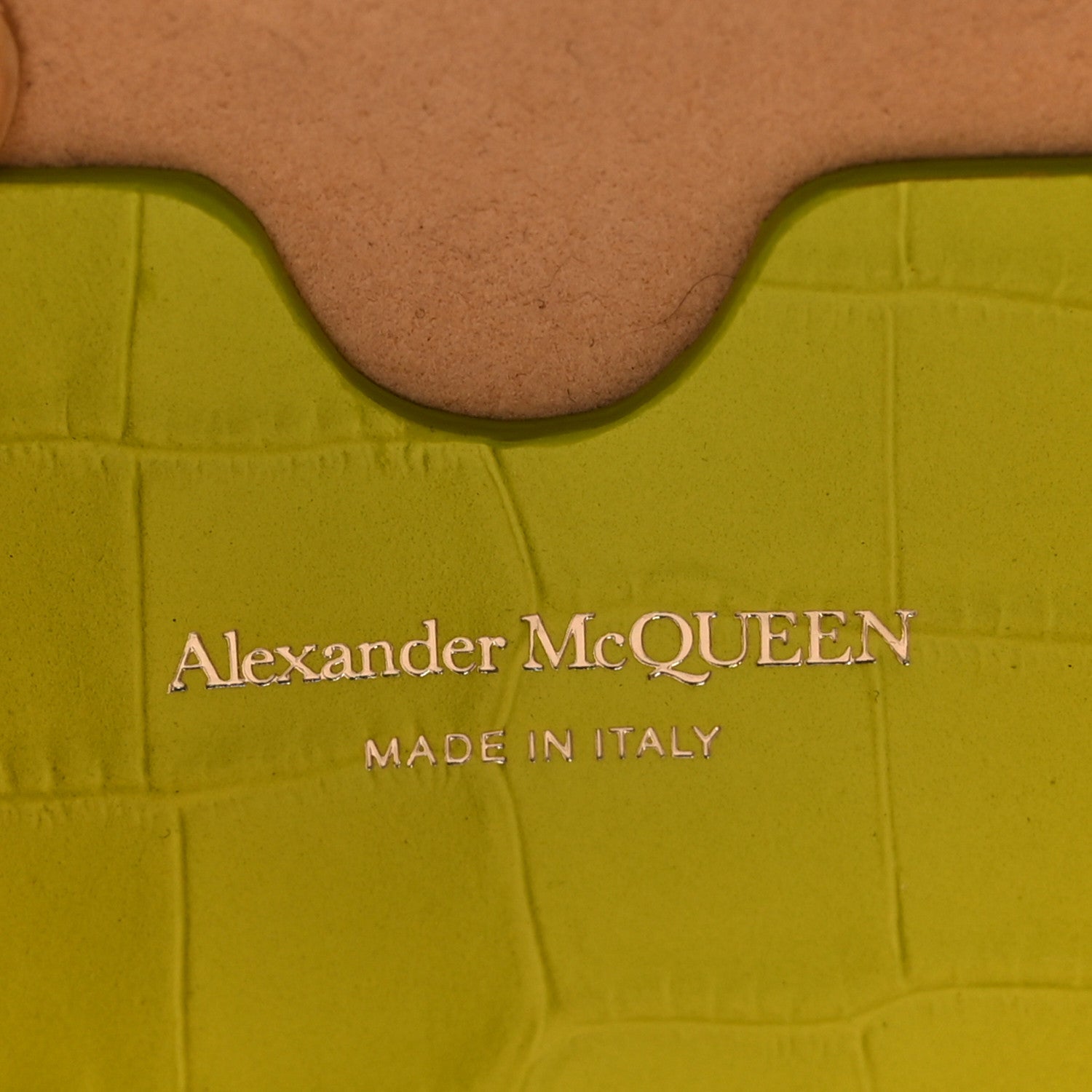 Alexander McQueen Calfskin Crocodile Embossed Skull Mini Crossbody Bag Lichen 6 of 8