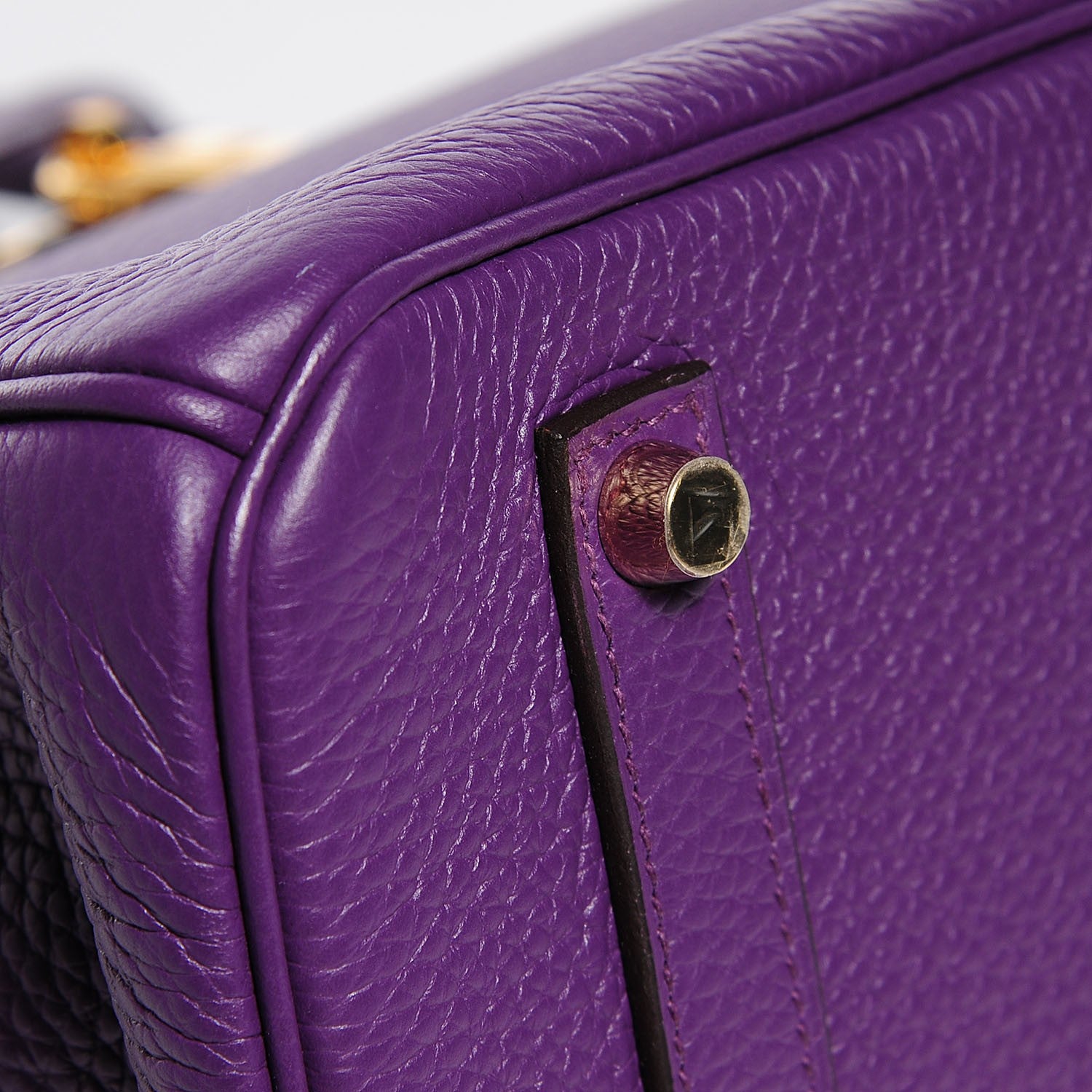 Hermes Taurillon Clemence Birkin 35 Ultraviolet 6 of 32