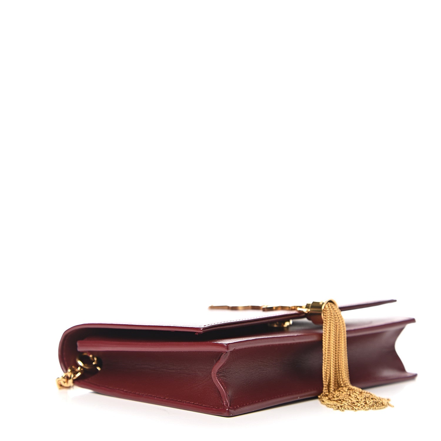 Saint Laurent Smooth Calfskin Classic Monogram Kate Tassel Chain Wallet Palissandre 3 of 12