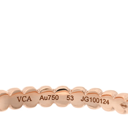 Van Cleef & Arpels 18K Rose Gold Small Perlee Ring 53 6.5 4 of 5