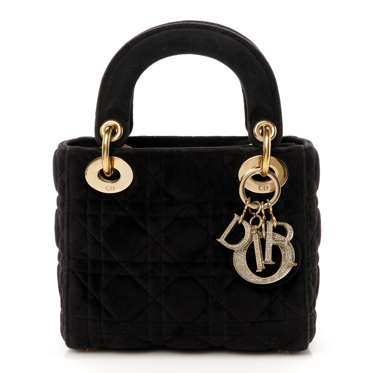 Christian Dior Velvet Mini Lady Dior Black 1 of 10