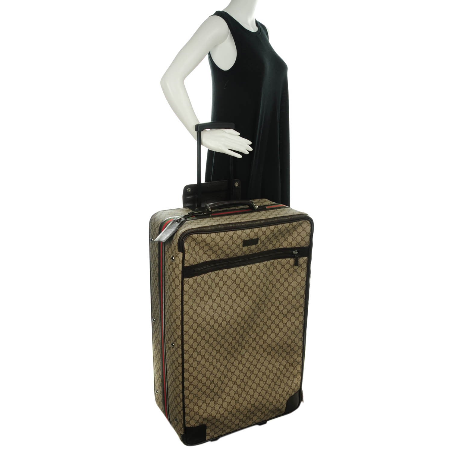 Gucci GG Plus Monogram Large Web Trolley Brown 2 of 12