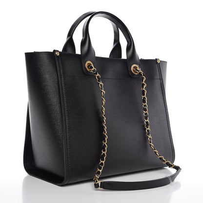 Chanel Caviar Small Studded Deauville Tote Black 4 of 8