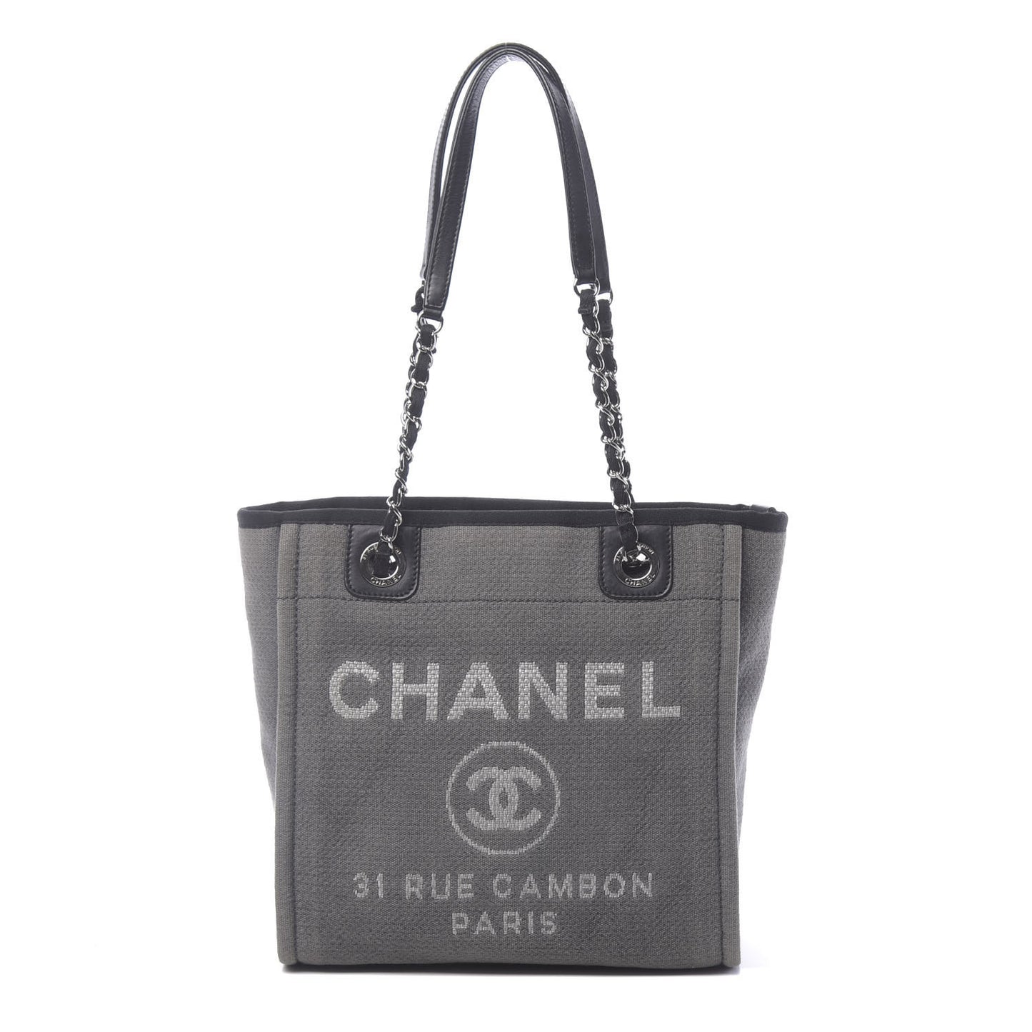Canvas Mini Deauville Tote Grey
