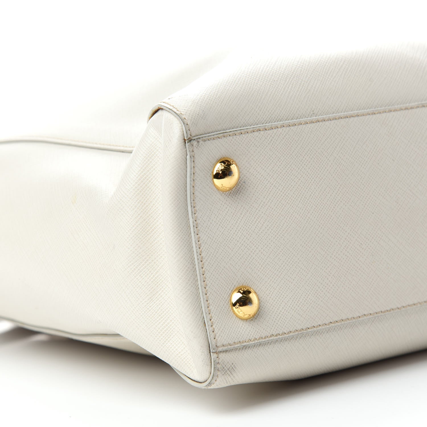 Prada Saffiano Lux Double Handle Shopping Tote Talco 6 of 14