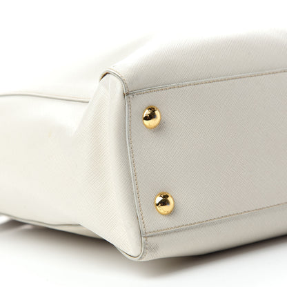 Prada Saffiano Lux Double Handle Shopping Tote Talco 6 of 14