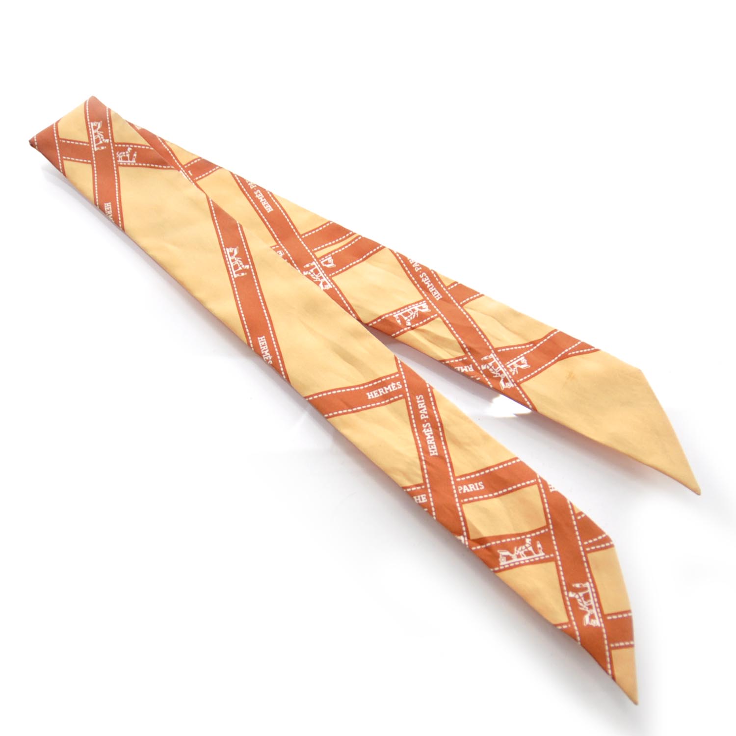 Hermes Silk Bolduc Twilly Orange 1 of 5