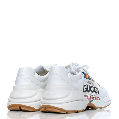 Gucci Calfskin Worldwide Mens Rhyton Sneakers 9 Great White 3 of 6