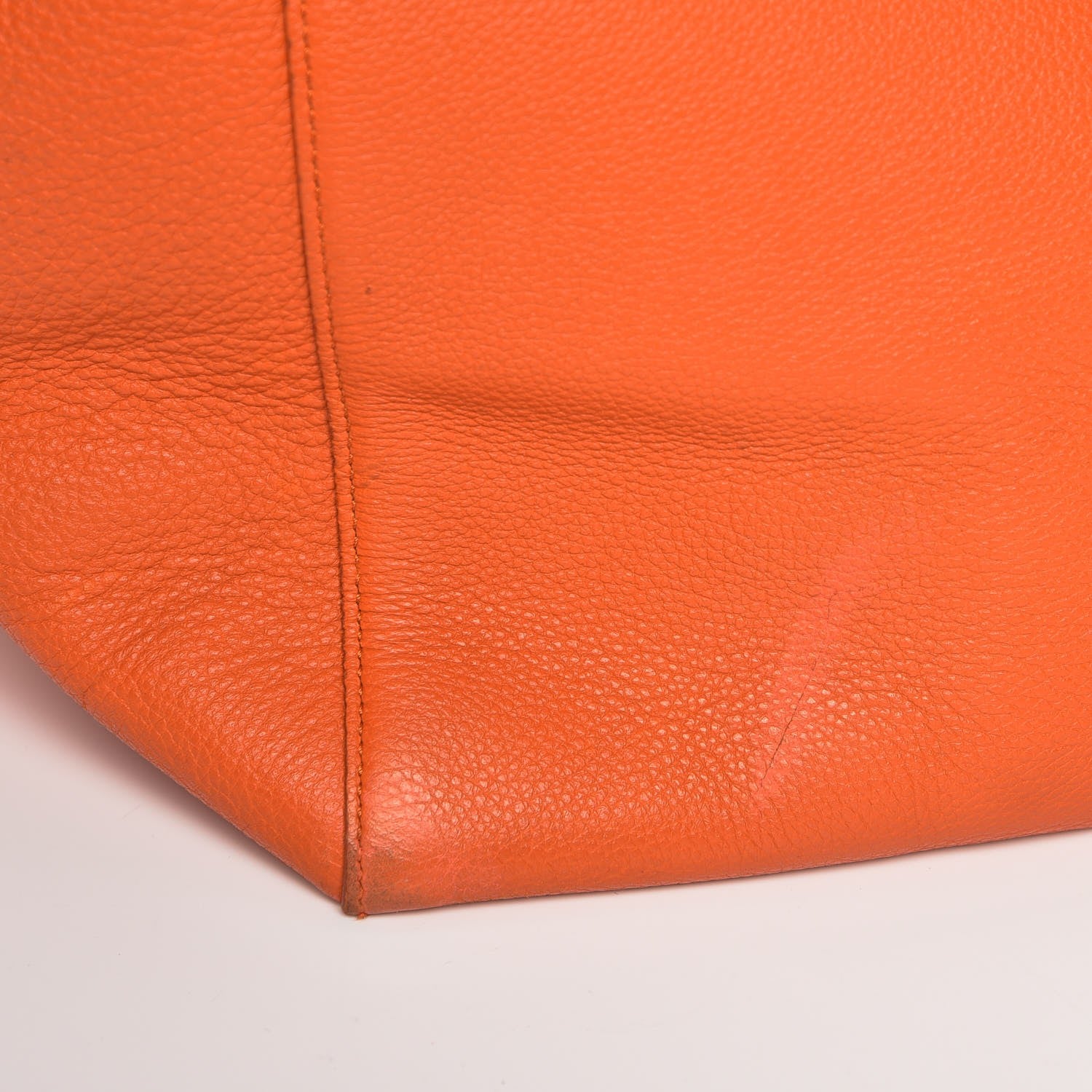 Celine Soft Grained Calfskin Medium Belt Cabas Phantom Orange 9 of 12
