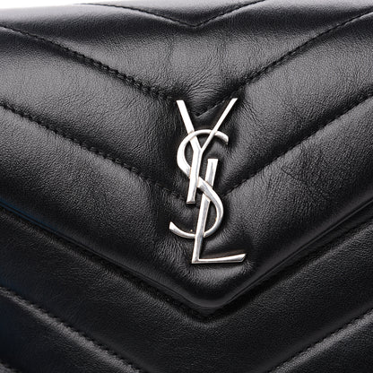 Saint Laurent Calfskin Y Quilted Monogram Toy Loulou Crossbody Bag Black 9 of 9
