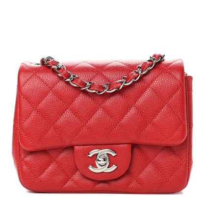 Chanel Caviar Quilted Mini Square Flap Red 1 of 10