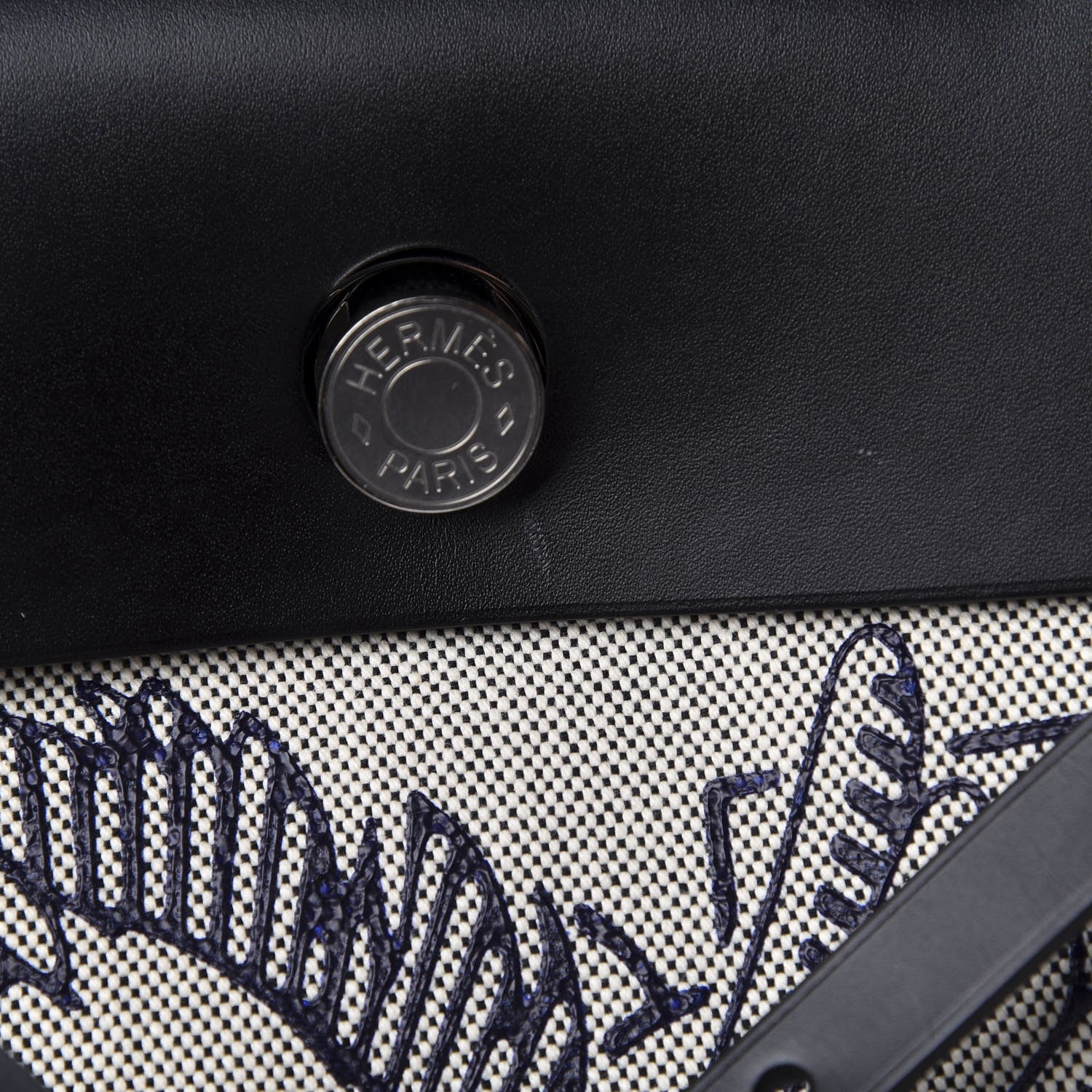 Hermes Vache Hunter Toile Pegase Pop Herbag Zip Retourne 31 PM Bleu Indigo 10 of 13