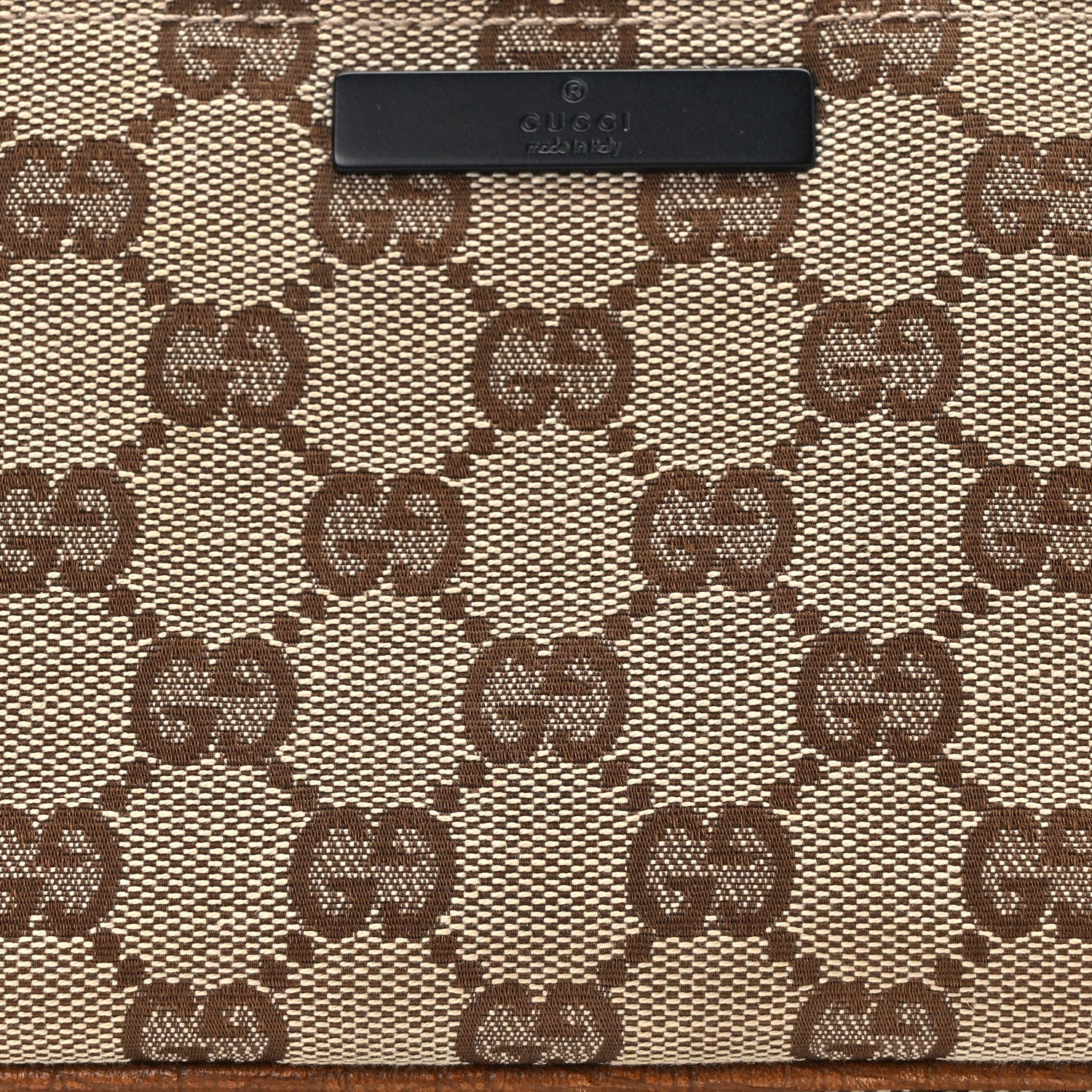 Gucci Monogram Web Boat Pochette Brown 8 of 12
