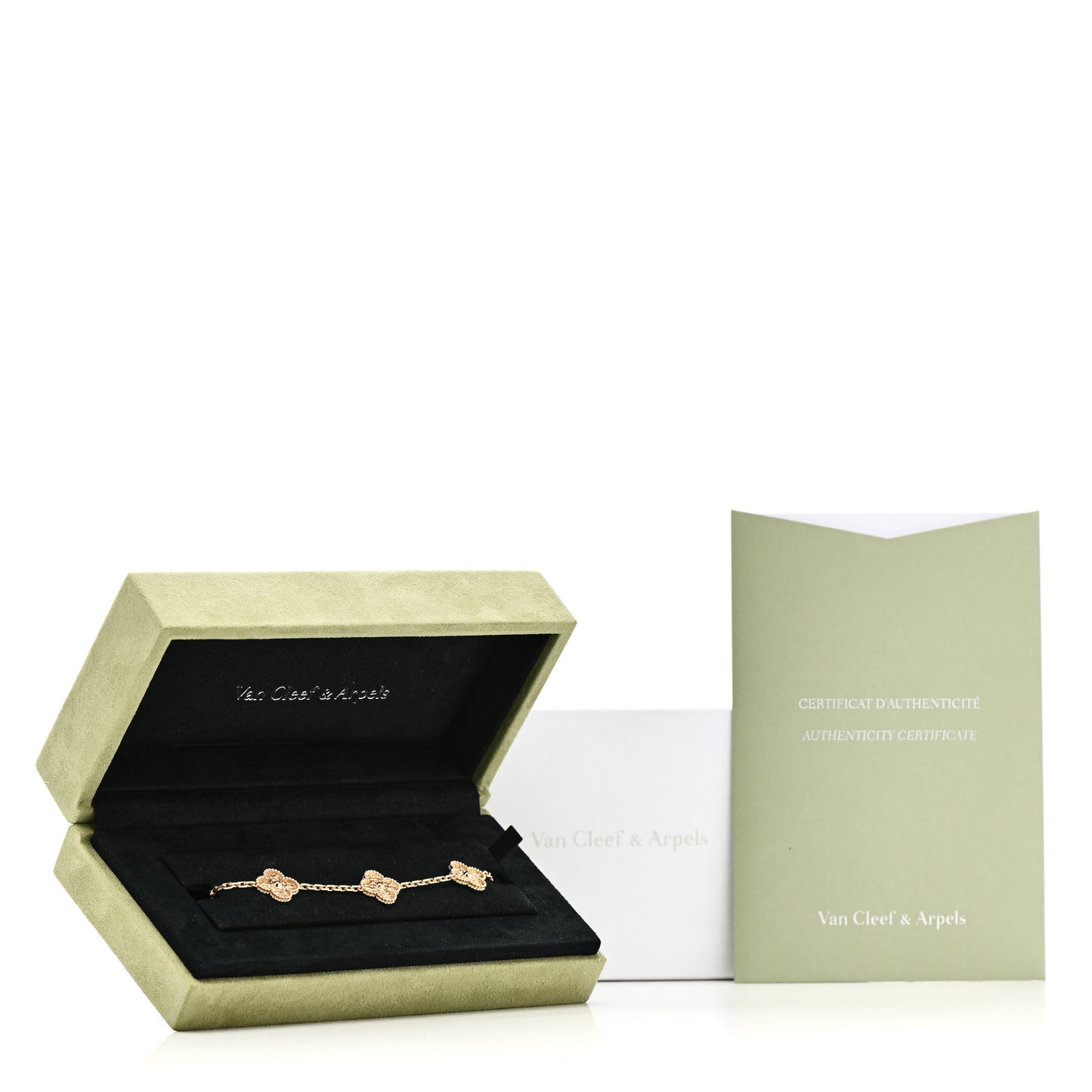 18K Yellow Gold 5 Motifs Vintage Alhambra Bracelet