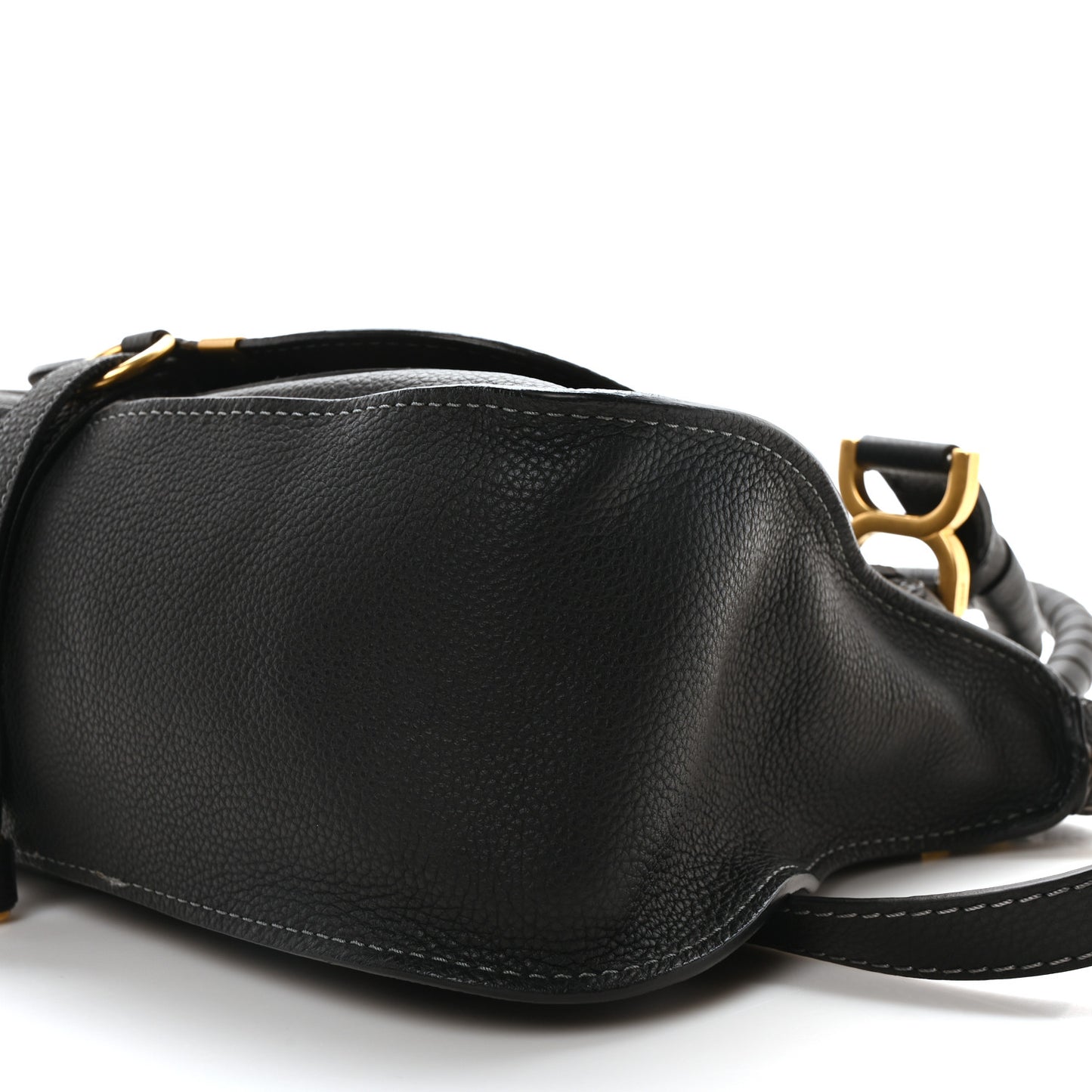 Calfskin Medium Marcie Satchel Black