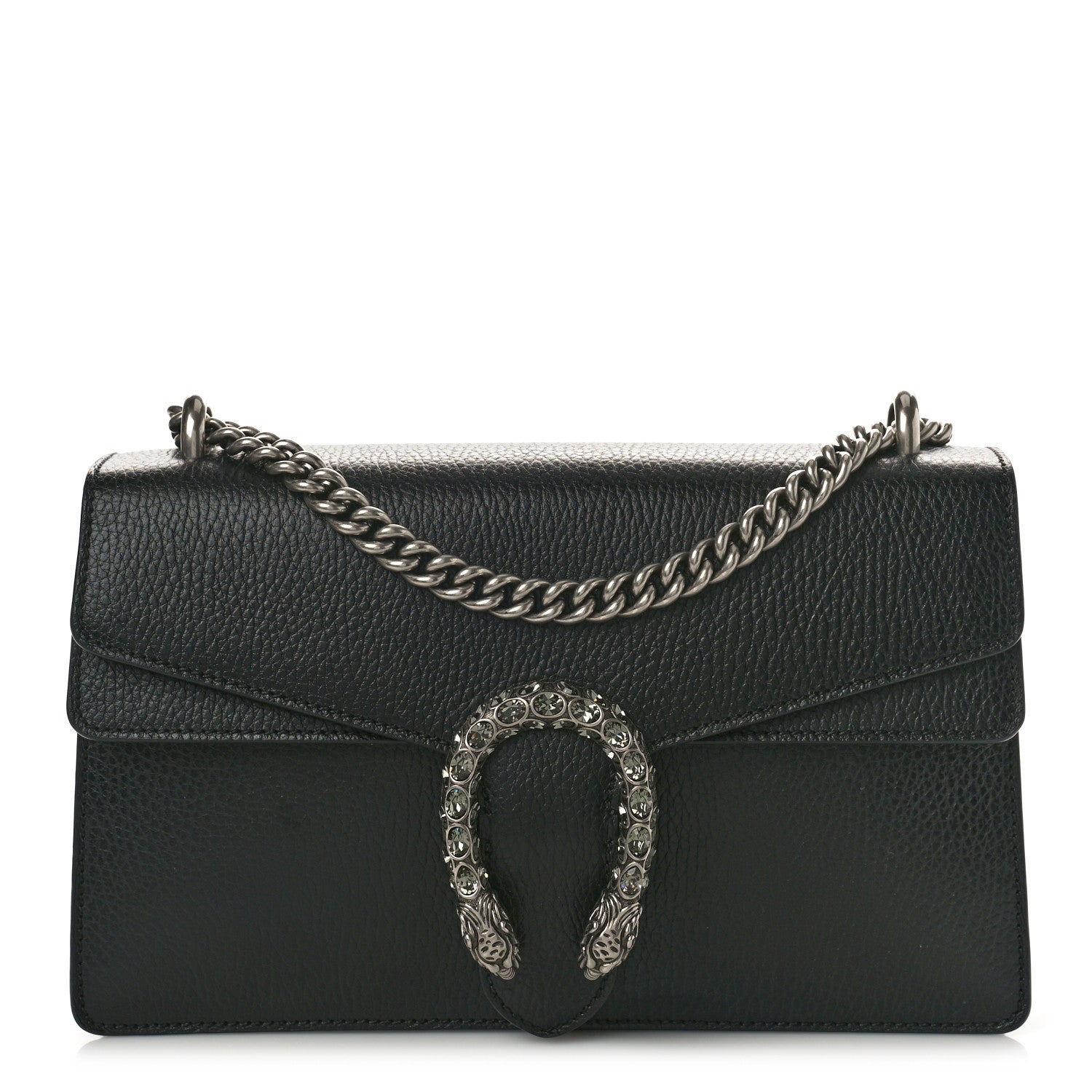 Gucci Pebbled Calfskin Small Dionysus Shoulder Bag Black 1 of 10
