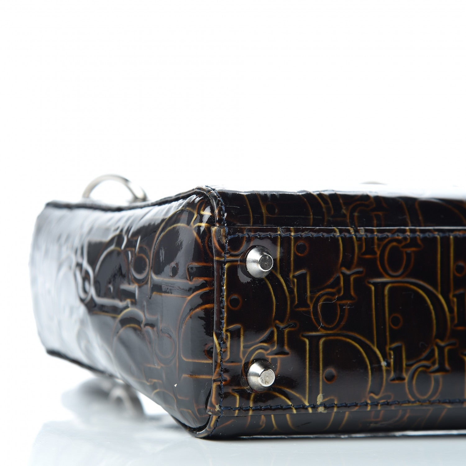 Christian Dior Patent Ultimate Mini Lady Dior Brown 8 of 12