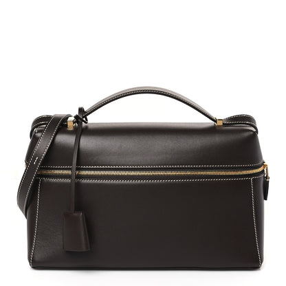 Loro Piana Smooth Calfskin Extra Bag L27 Dark Chocolate Licorice 1 of 9