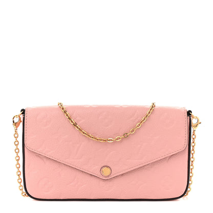 Louis Vuitton Empreinte Pochette Felicie Chain Wallet Rose Poudre 1 of 18