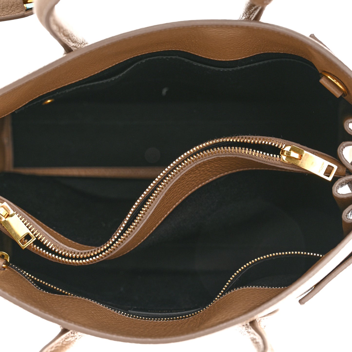 Grained Calfskin Small Sac De Jour Taupe