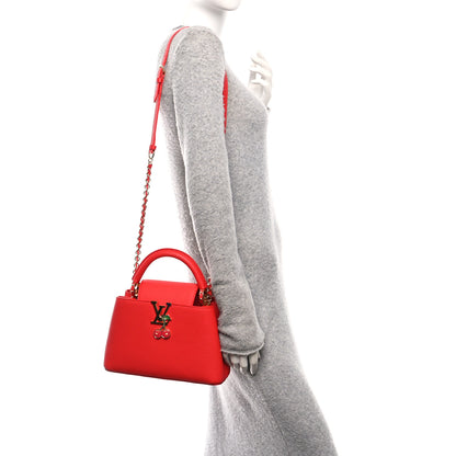 Louis Vuitton LV X TM Taurillon Cerises Capucines BB Rouge 2 of 10