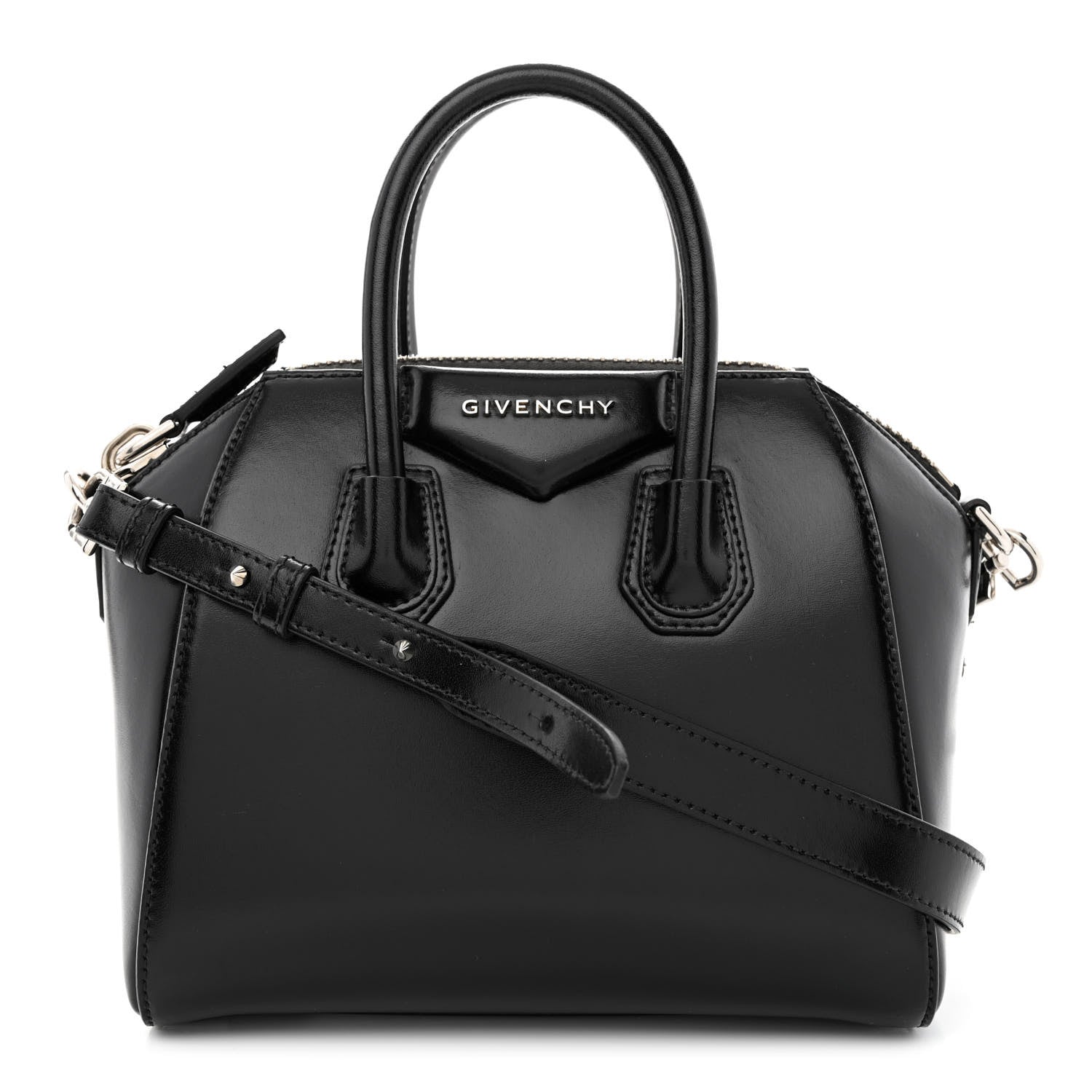 Givenchy Shiny Lord Calfskin Mini Antigona Black 1 of 13