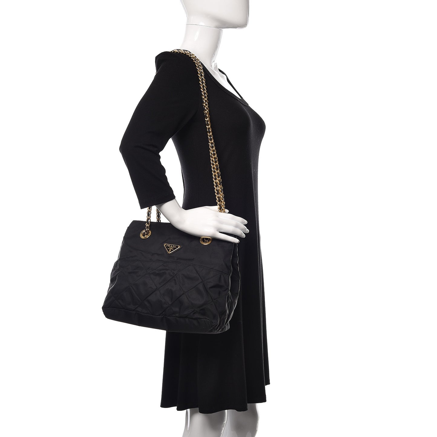 Tessuto Nylon Quilted Impunturado Bag Black