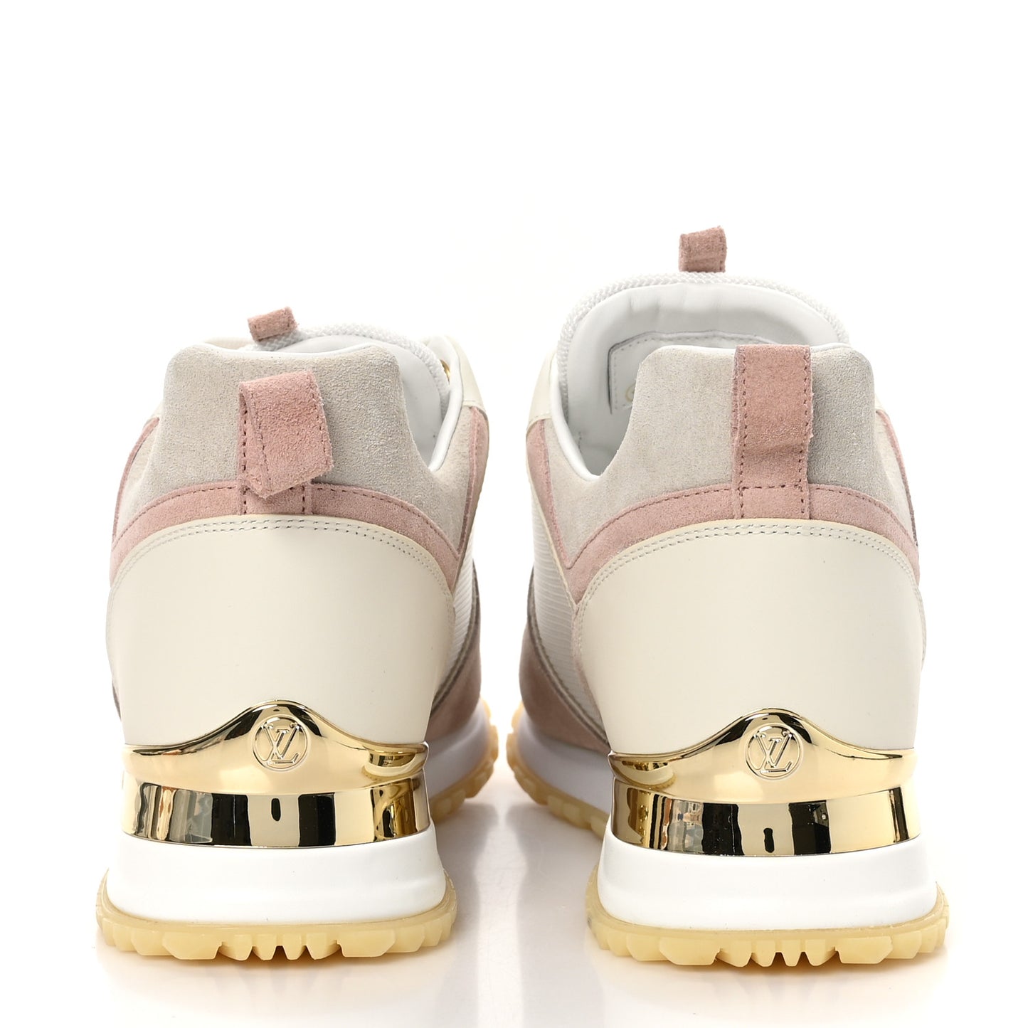 Suede Mesh Run Away Sneakers 38 White Grey