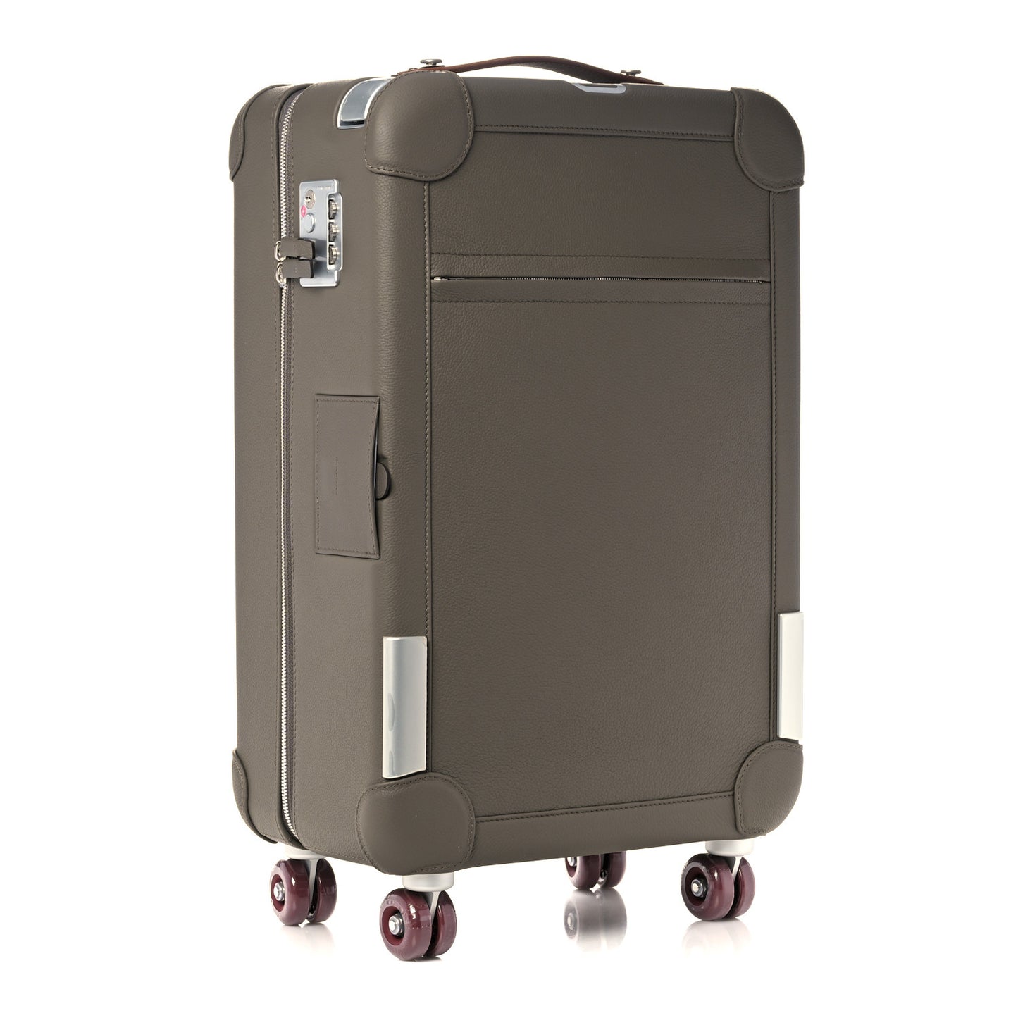 Taurillon Regate RMS Suitcase Etain Fauve Rouge H