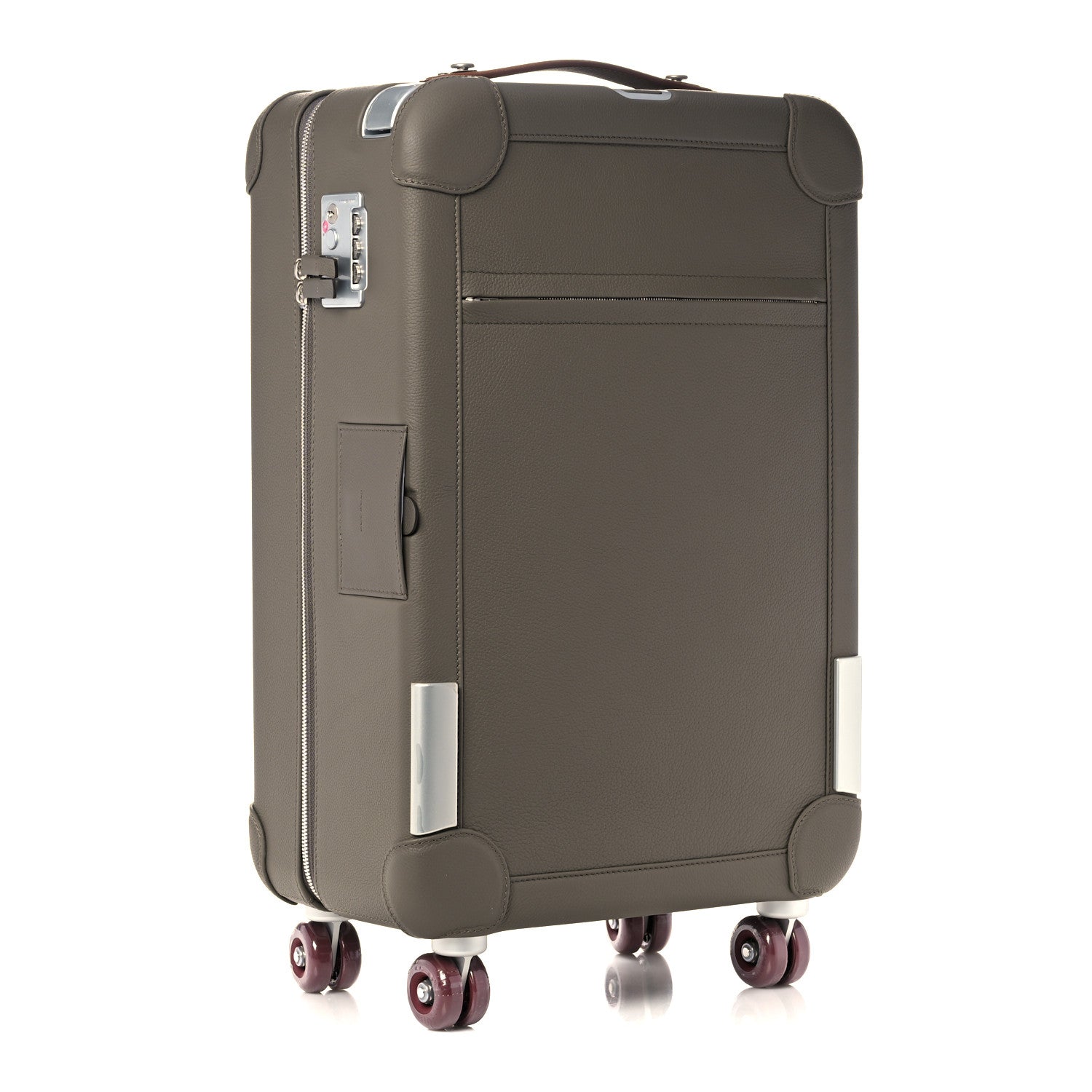 Hermes Taurillon Regate RMS Suitcase Etain Fauve Rouge H 4 of 16