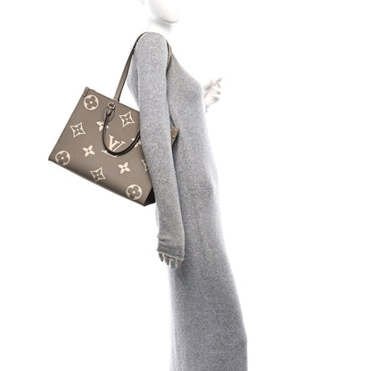 Louis Vuitton Empreinte Monogram Giant Onthego MM Tourterelle Creme 2 of 13
