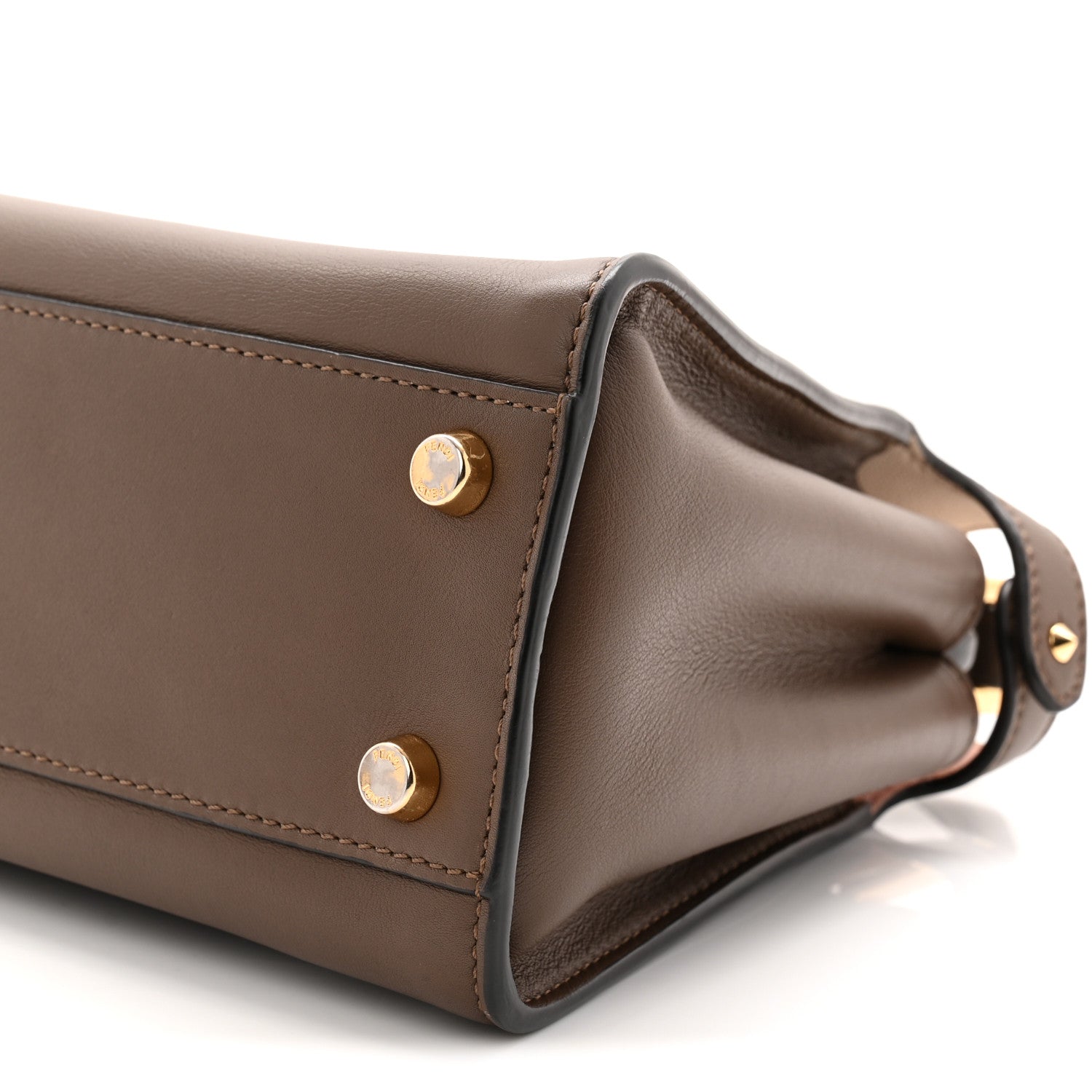 Fendi Vitello Tahiti Burro Bi-Color Medium Peekaboo Iconic Essentially Satchel Maya Camelia Confetto 10 of 10