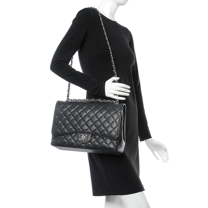 Chanel Caviar Quilted Maxi Double Flap Black 3 of 14