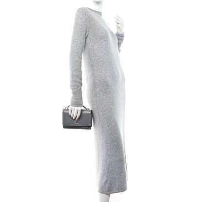 Saint Laurent Calfskin Monogram Sunset Top Handle Chain Wallet New Stone Grey 2 of 9