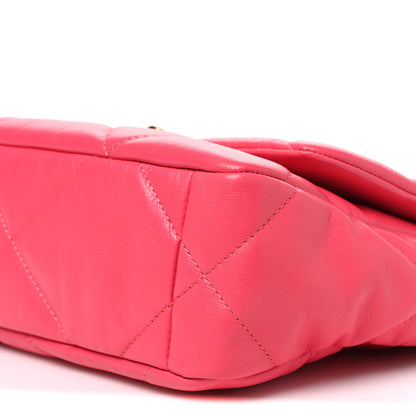 Chanel Goatskin Quilted Medium Chanel 19 Flap Pink 10 of 10